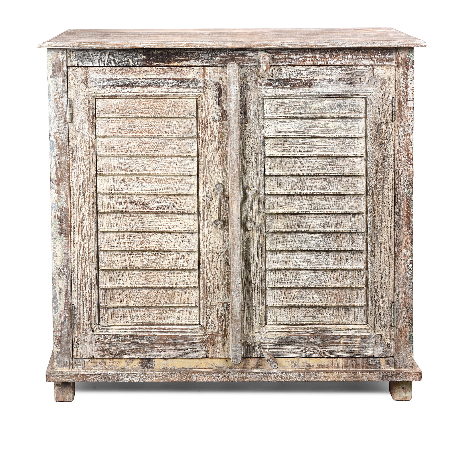 Painted Indian Louvre Cabinet Made From Reclaimed Teak | Indigo Antiques