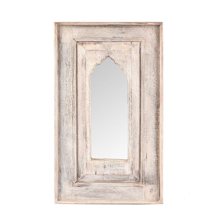 Indian Mihrab Mirror Made From Old Teak (35 x 58.5cm) | Indigo Antiques