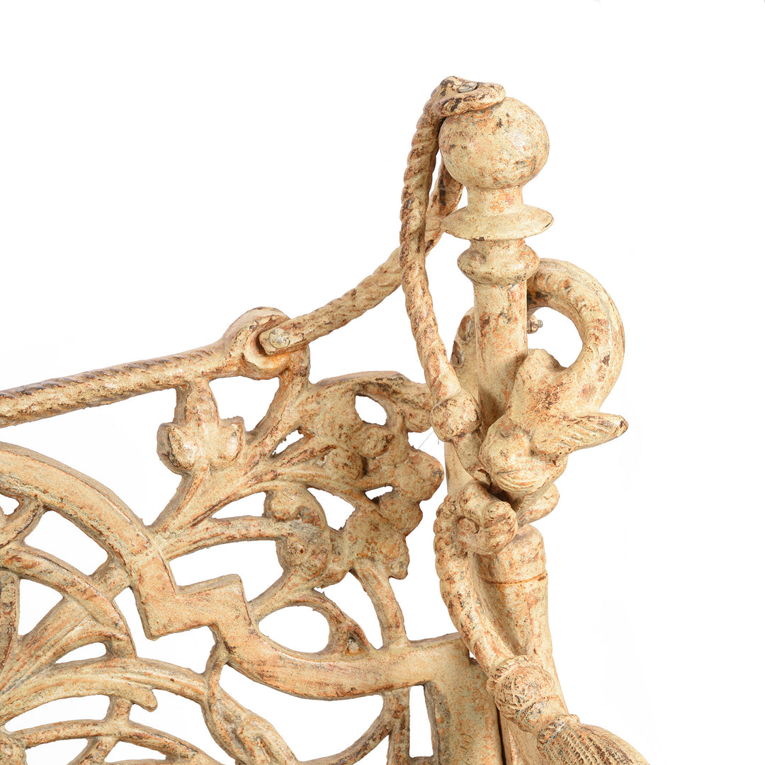 Detail From Cast Iron Indian Slatted Teak Bench - Ca 1900 | Indigo Antiques