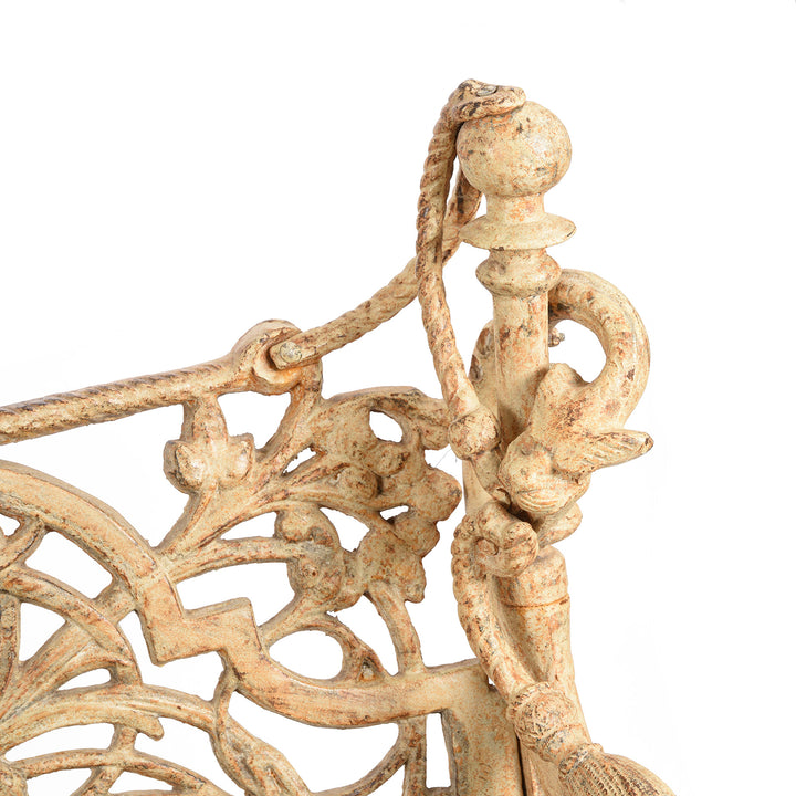Detail From Cast Iron Indian Slatted Teak Bench - Ca 1900 | Indigo Antiques