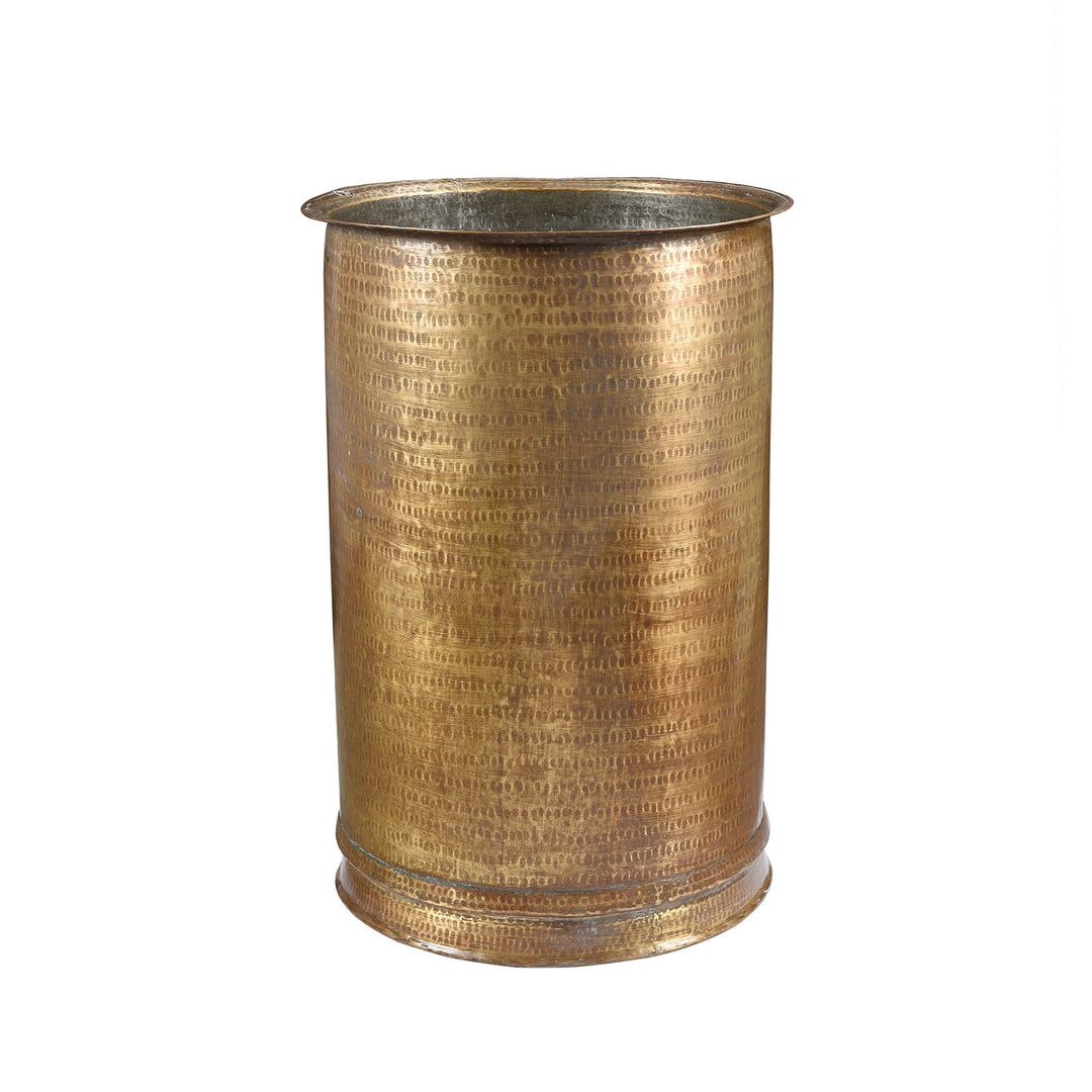 Antique Old Brass Planter From Rajasthan - Ca 1900 | Indigo Antiques