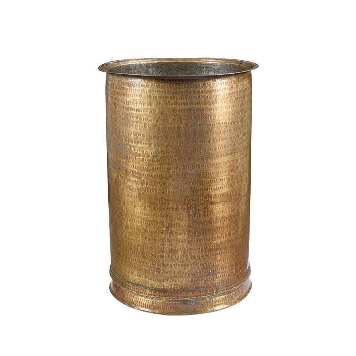 Antique Old Brass Planter From Rajasthan - Ca 1900 | Indigo Antiques