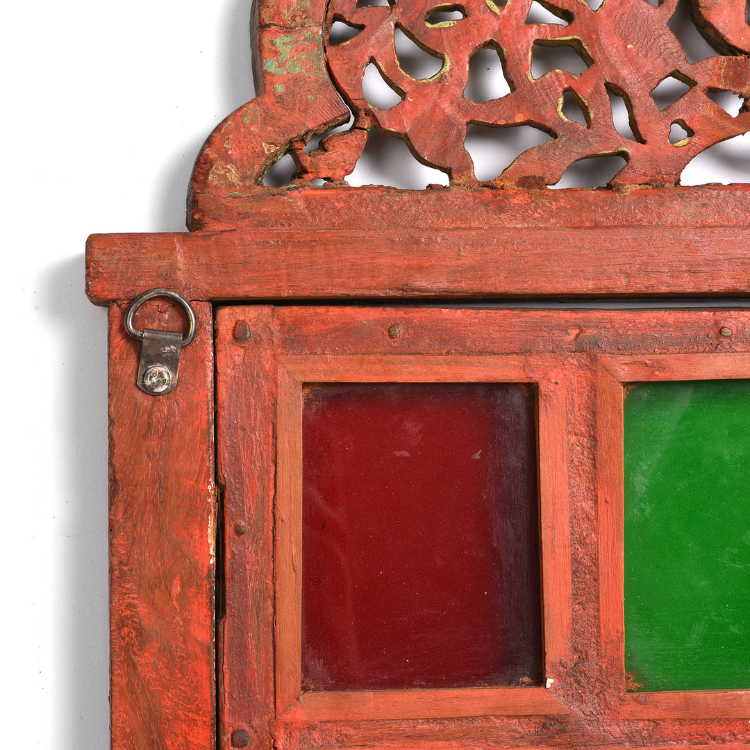 Hanger Detail From Antqiue Painted Family Temple Window From Rajasthan - 19th Century | Indigo Antiques