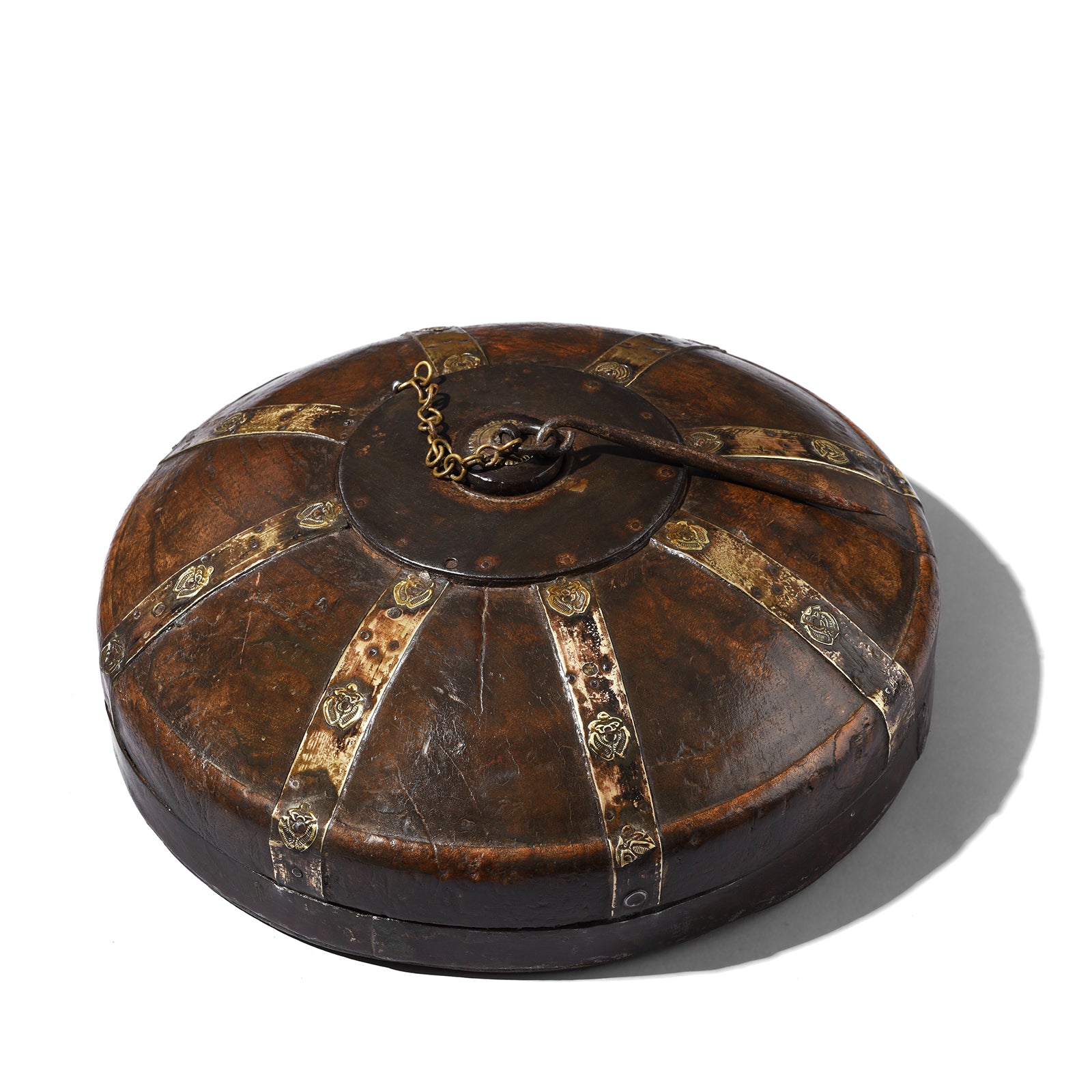 Antique Indian brass bound Opium & Tobacco Box From Rajasthan - Museum Quality 18th Century | Indigo Antiques