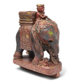 Painted Indian Elephant & Mahout From Rajasthan - 19th Century