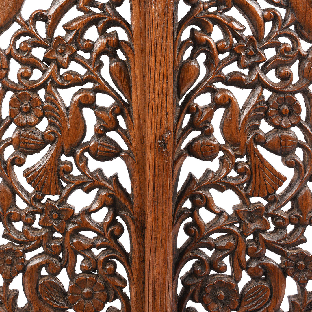 Carving Detail From Antique Old Carved Indian Window From Hyderabad - 19thC | Indigo Antiques