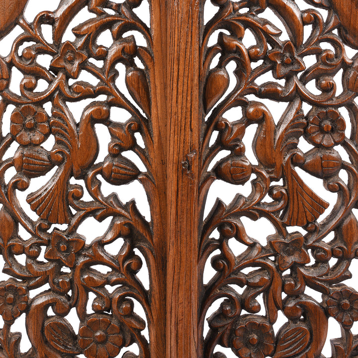 Carving Detail From Antique Old Carved Indian Window From Hyderabad - 19thC | Indigo Antiques