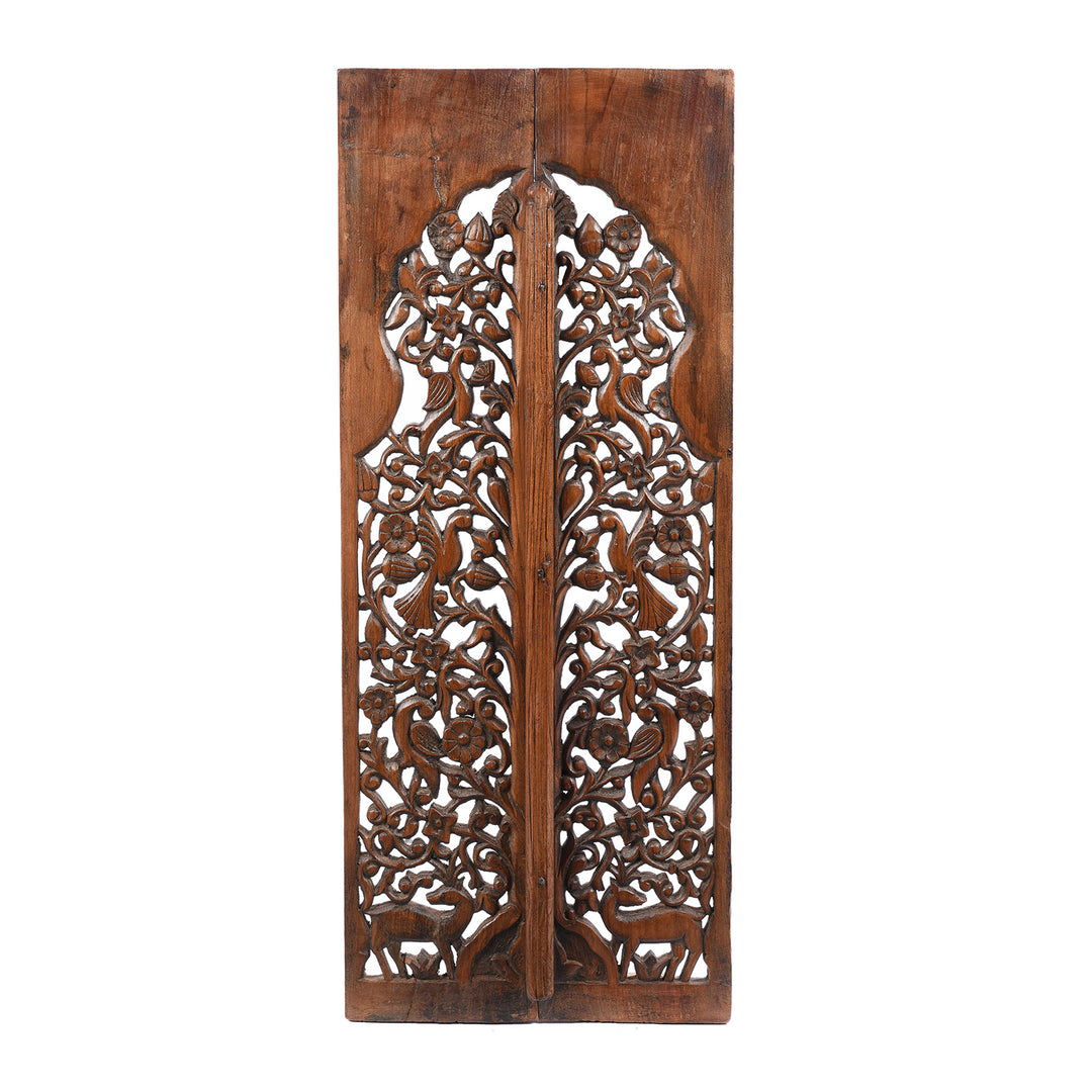 Antique Old Carved Indian Window From Hyderabad - 19thC | Indigo Antiques