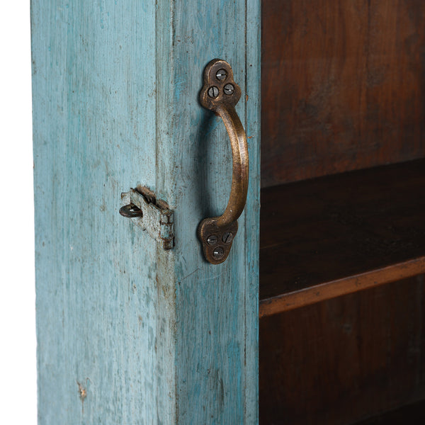 Painted Teak Glazed Wall Cabinet - Ca 1930