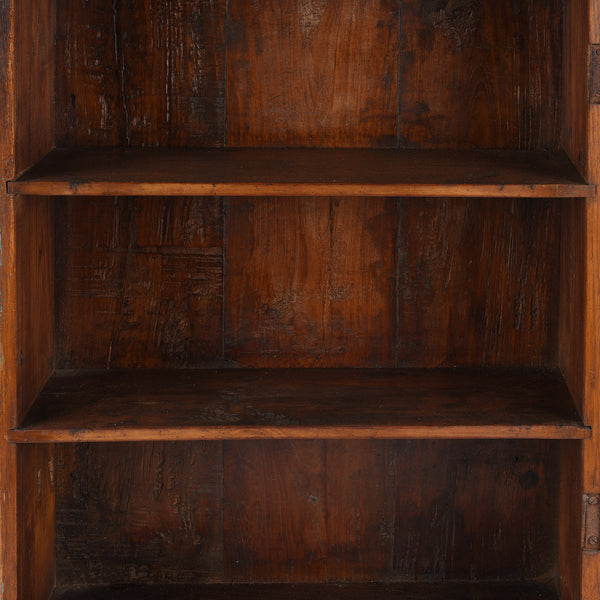 Painted Teak Glazed Wall Cabinet - Ca 1930