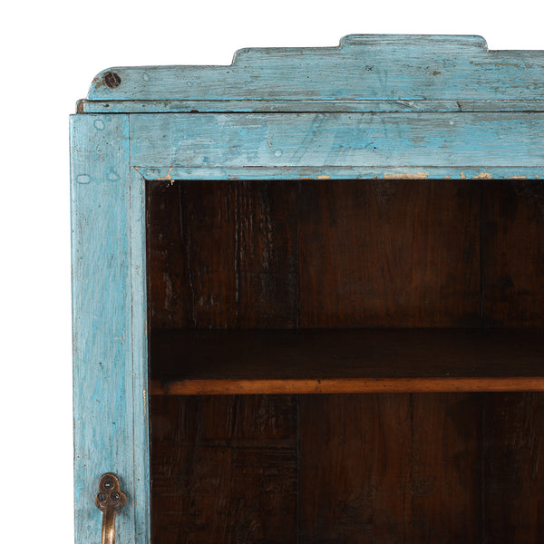 Painted Teak Glazed Wall Cabinet - Ca 1930