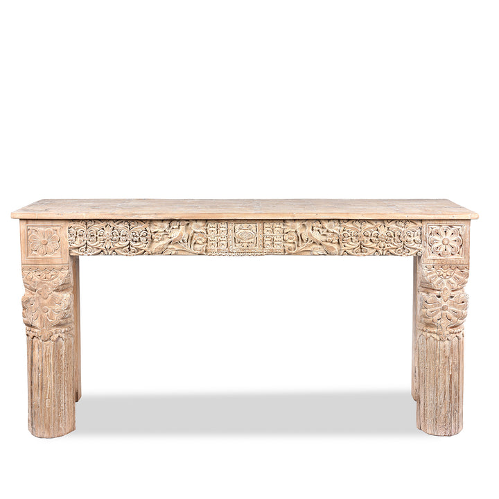 Reclaimed Teakwood Console Table With Painted Finish | Indigo Antiques