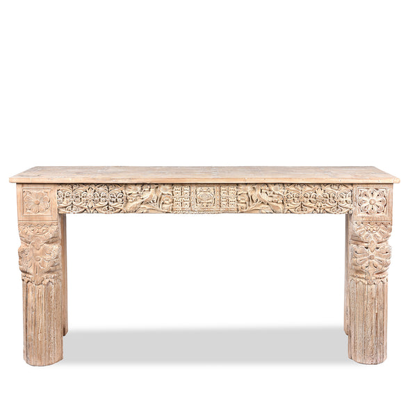 Bleached Console Table Made From Reclaimed Teak