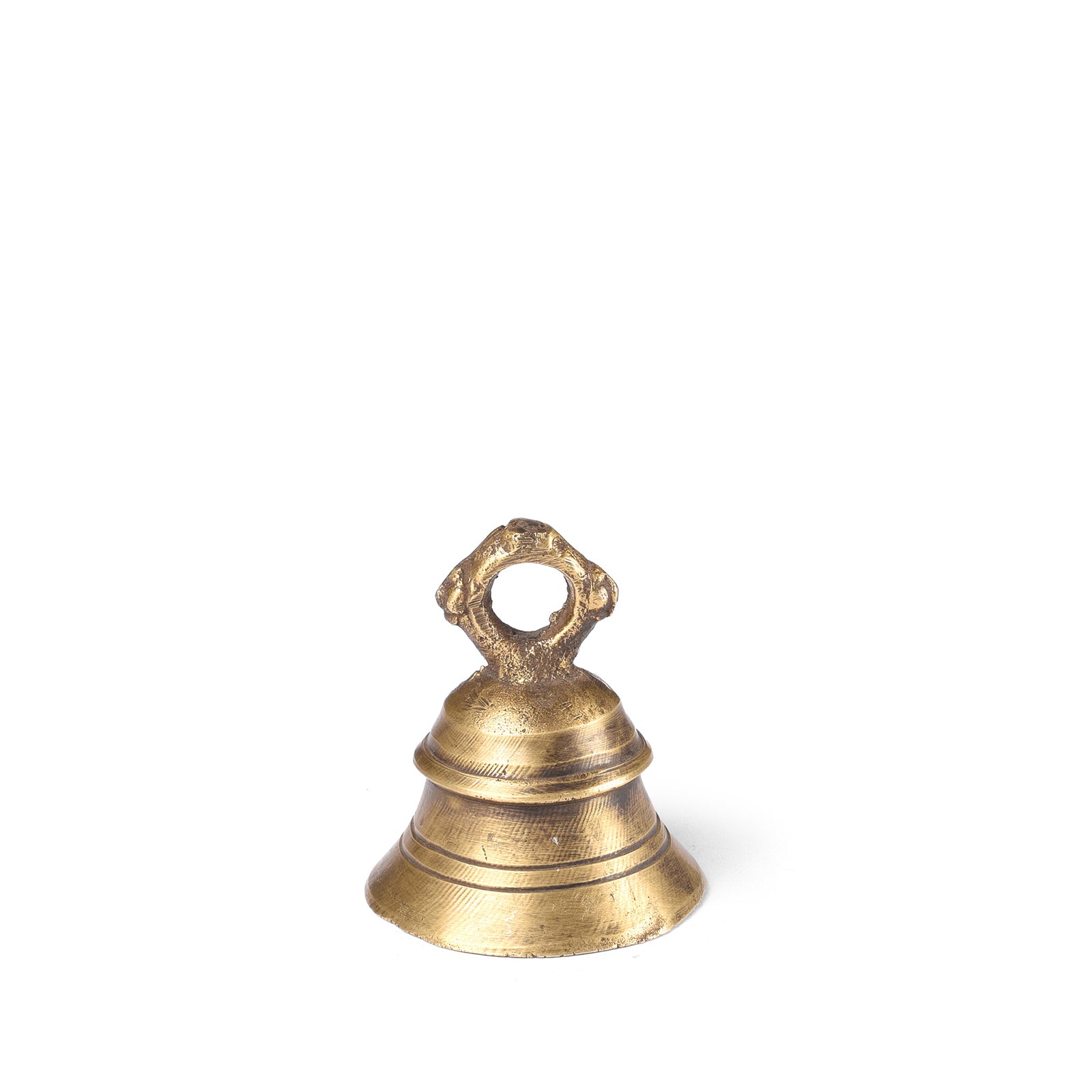 Antique Old Brass Puja Bell From Lucknow - Ca 1920 | Indigo Antiques