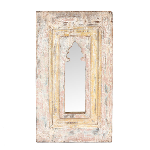 Indian Mihrab Mirror Made From Old Teak (36 x 61cm)