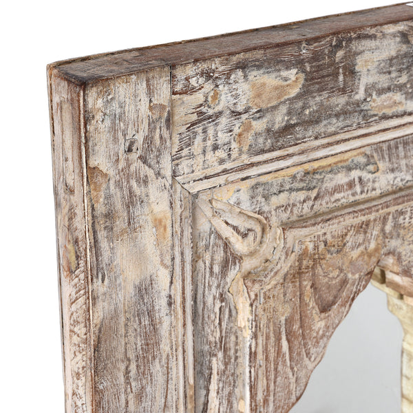 Indian Mihrab Mirror Made From Old Teak (38.5 x 59cm)