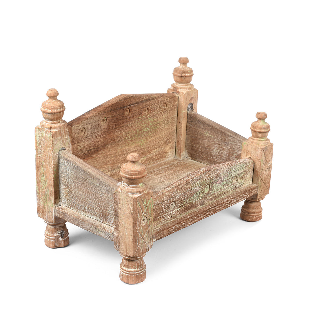 Vintage Teak Singhasan - Ca 1950's | indigo Antiques