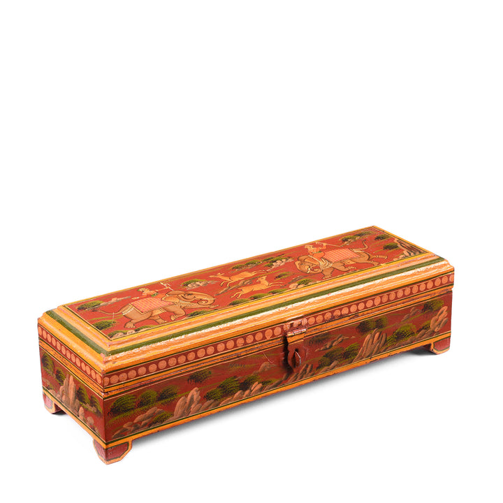 Indian Hand Painted Pen Box | Indigo Antiques