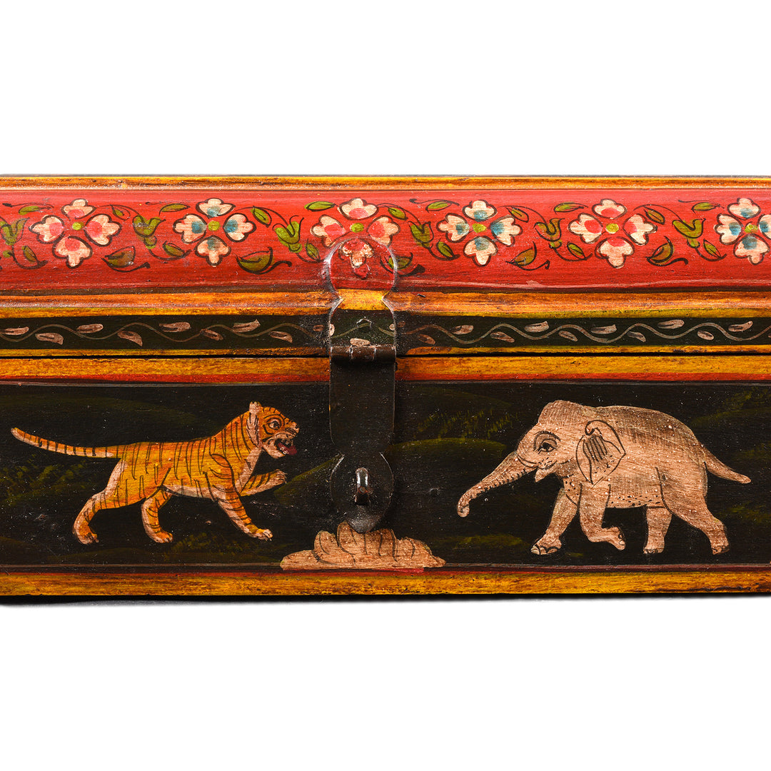 Detail From Indian Hand Painted Pen Box | Indigo Antiques