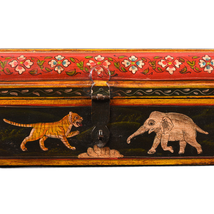 Detail From Indian Hand Painted Pen Box | Indigo Antiques