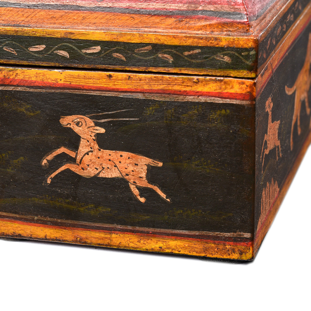 Detail From Indian Hand Painted Pen Box | Indigo Antiques
