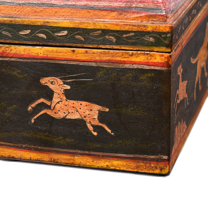 Detail From Indian Hand Painted Pen Box | Indigo Antiques