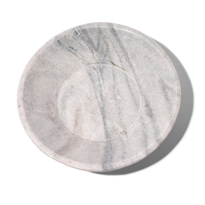 Top Down View Of Hand Carved Marble Bowl - 21cm | Indigo Antiques