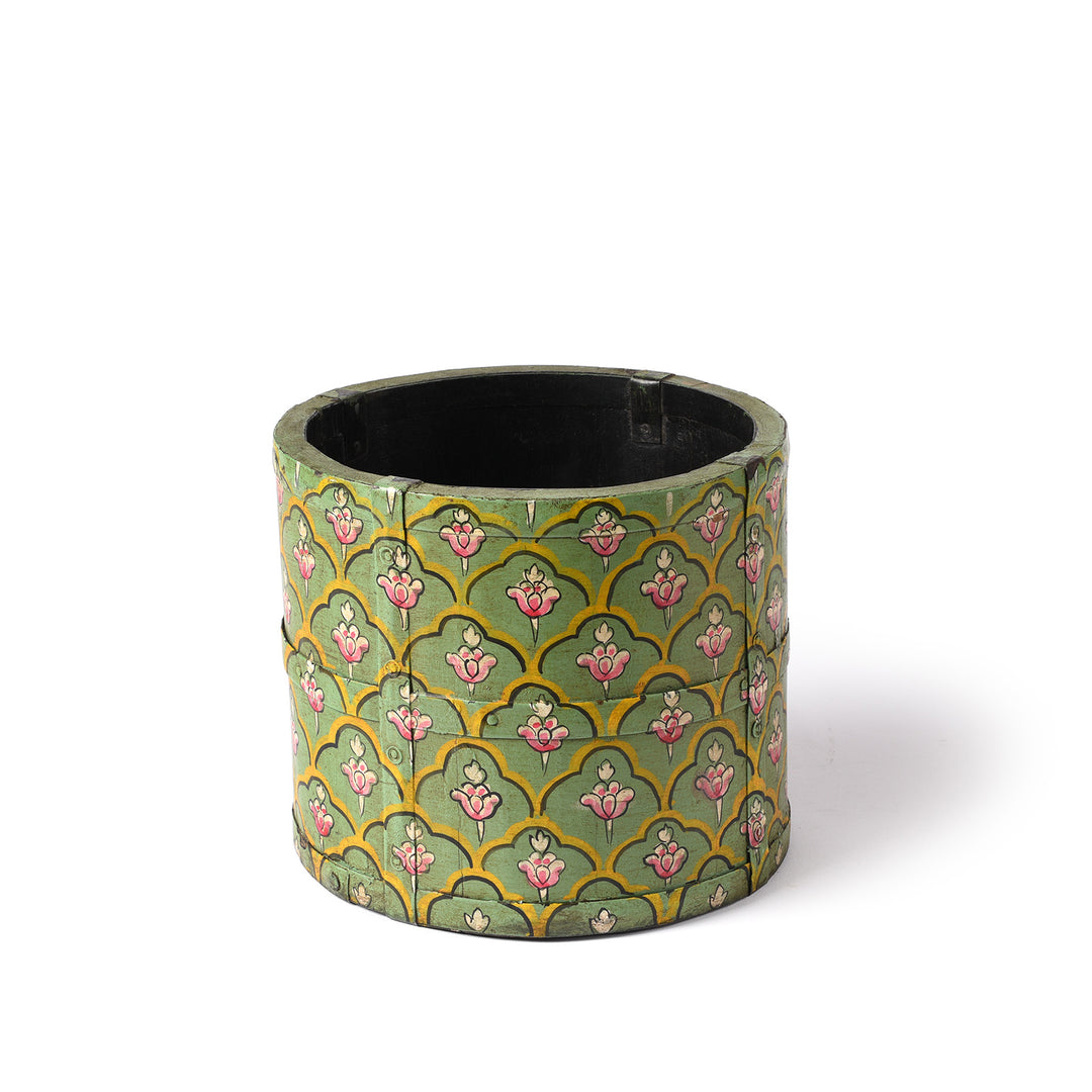 Painted Grain Measure Planter - Mughal Green