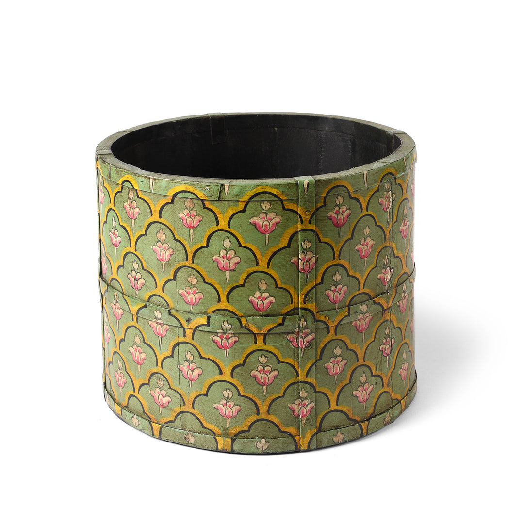 Painted Grain Measure Planter - Mughal Green