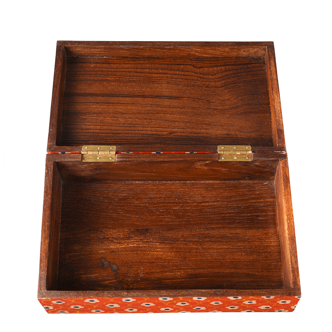 Hand Painted Rajasthani Keepsake Box - Jain Red