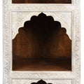 Limed Mango Wood Display Shelf From Rajasthan