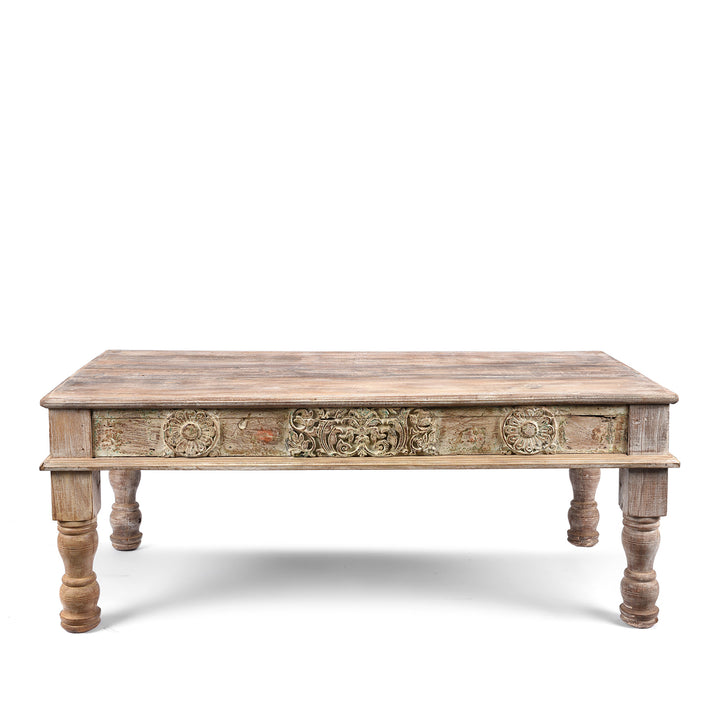 Indian Takhat Coffee Table Made From Reclaimed Teak | Indigo Antiques