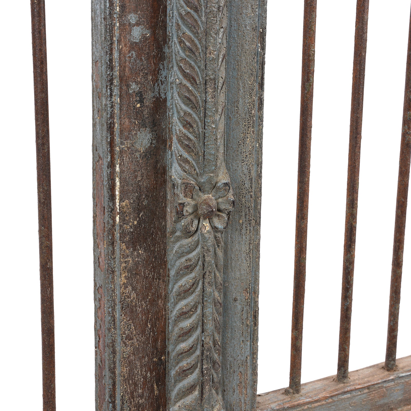 Carving Detail From Antique Teak Dog Gate From Gujarat - 19th Century | Indigo Antiques