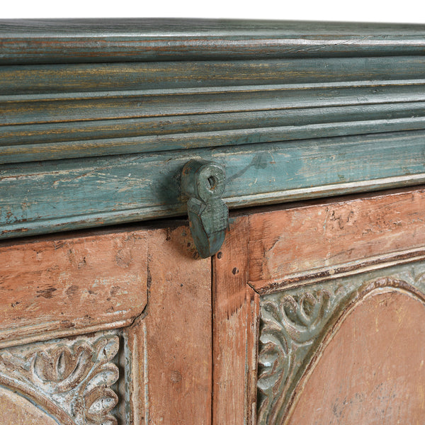 Pastel Painted  Sideboard Made From Reclaimed Teak