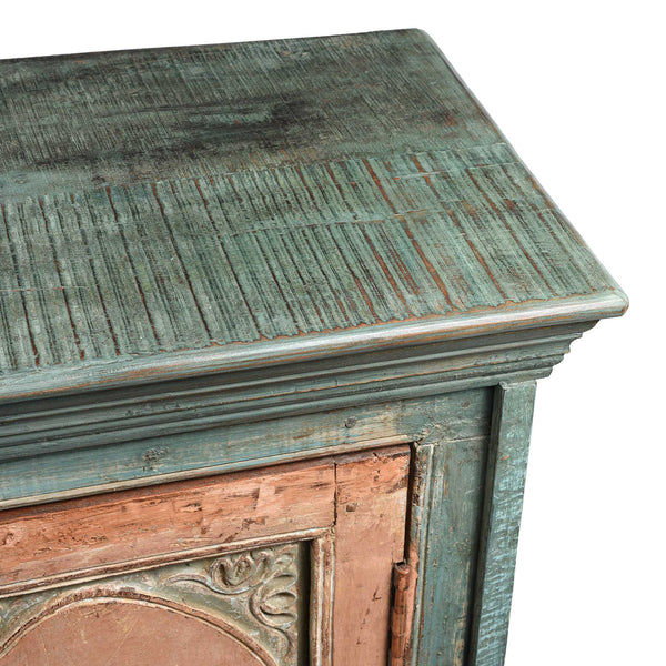 Pastel Painted  Sideboard Made From Reclaimed Teak