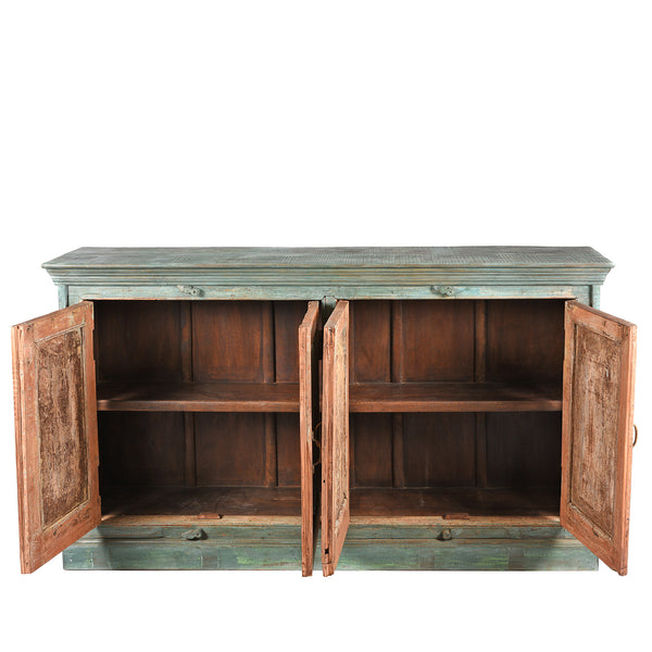 Pastel Painted  Sideboard Made From Reclaimed Teak