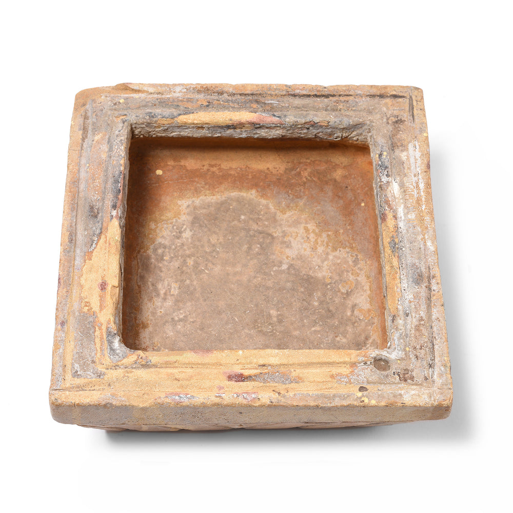 Antique Carved Stone Bird Bath From Rajasthan - Ca 1920's | Indigo Antiques