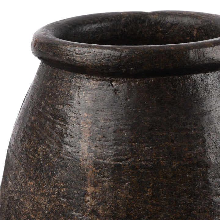 Detail From Vintage Indian Stone Plant Pot - Ca 1920's | Indigo Antiques