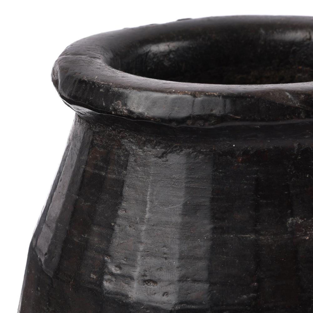 Detail From Vintage Indian Stone Plant Pot - Ca 1920's | Indigo Antiques