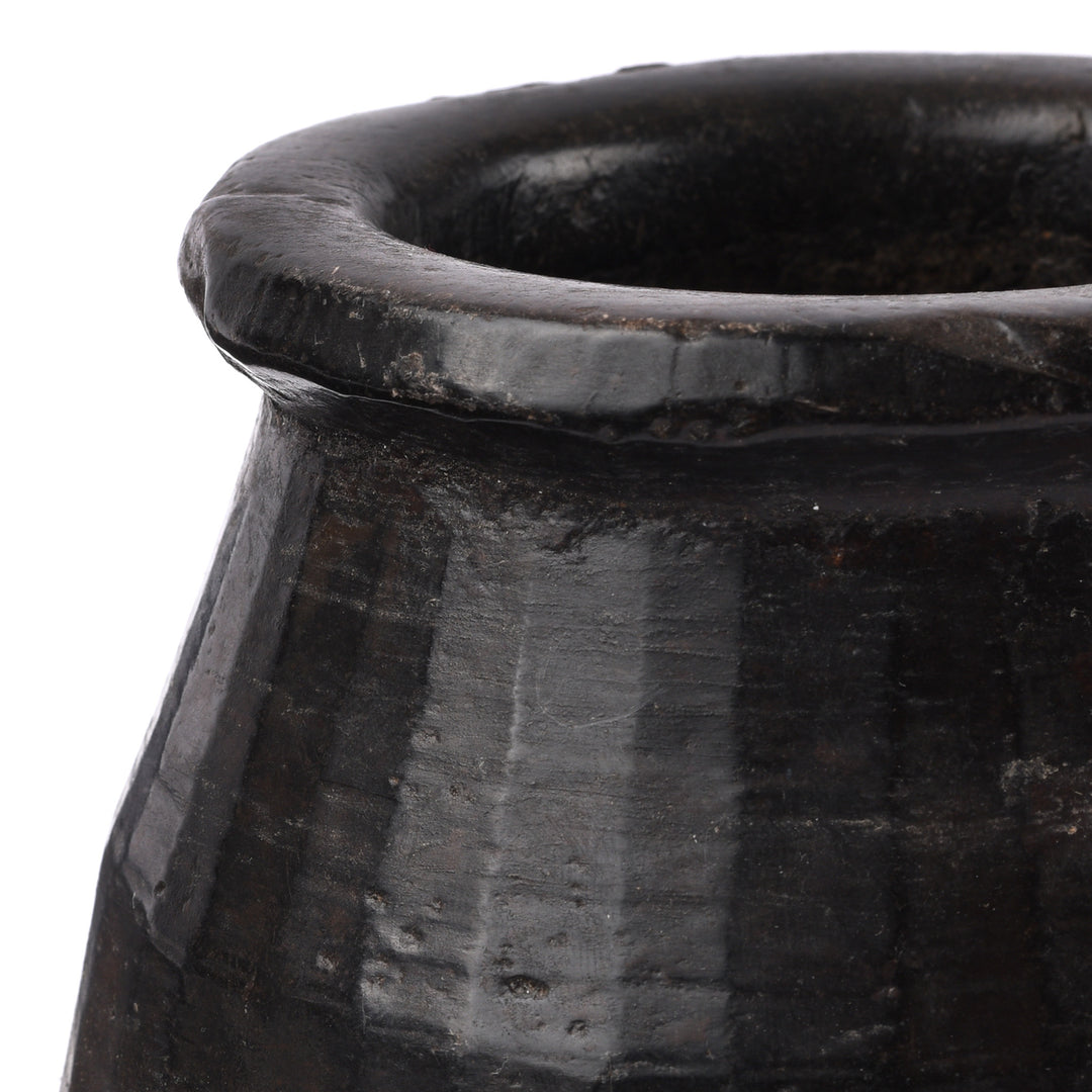 Detail From Vintage Indian Stone Plant Pot - Ca 1920's | Indigo Antiques