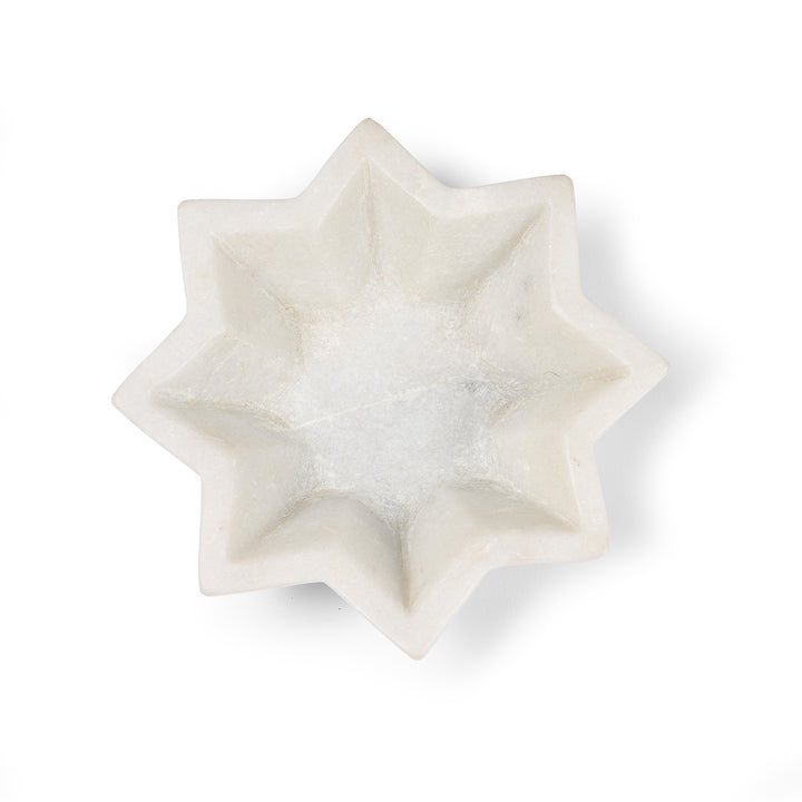 Hand Carved Marble Soap Dish - Star Design | Indigo Antiques