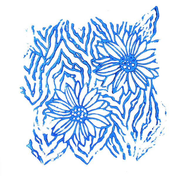 Old floral Textile Printing Block From Jaipur - Ca 1930