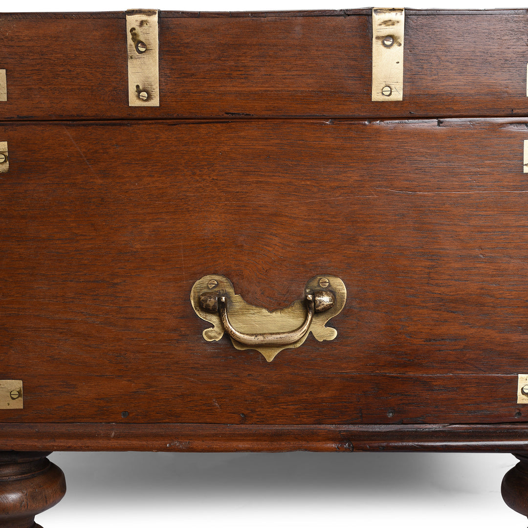 Handle Detail From Brass Bound Teak Indian Military Chest From Rajasthan -19th Century | Indigo Antiques