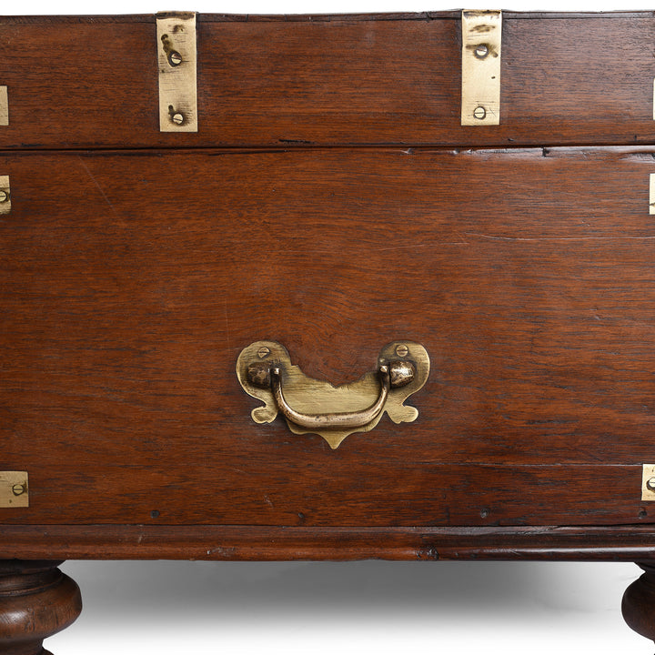 Handle Detail From Brass Bound Teak Indian Military Chest From Rajasthan -19th Century | Indigo Antiques