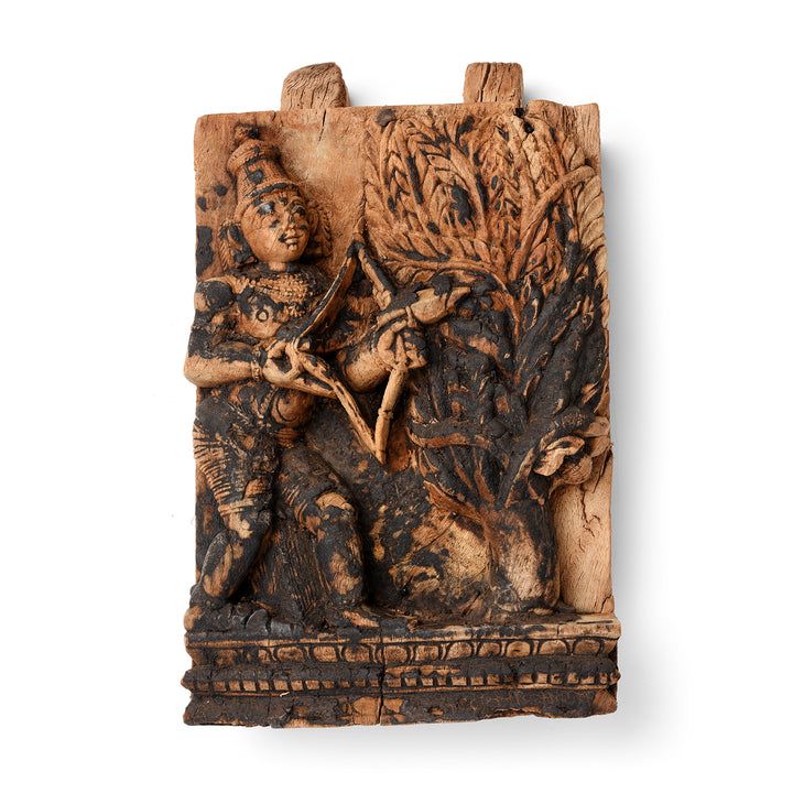 Antique Carved Teak Chariot Carving Of Lord Rama - 19th Century | Indigo Antiques