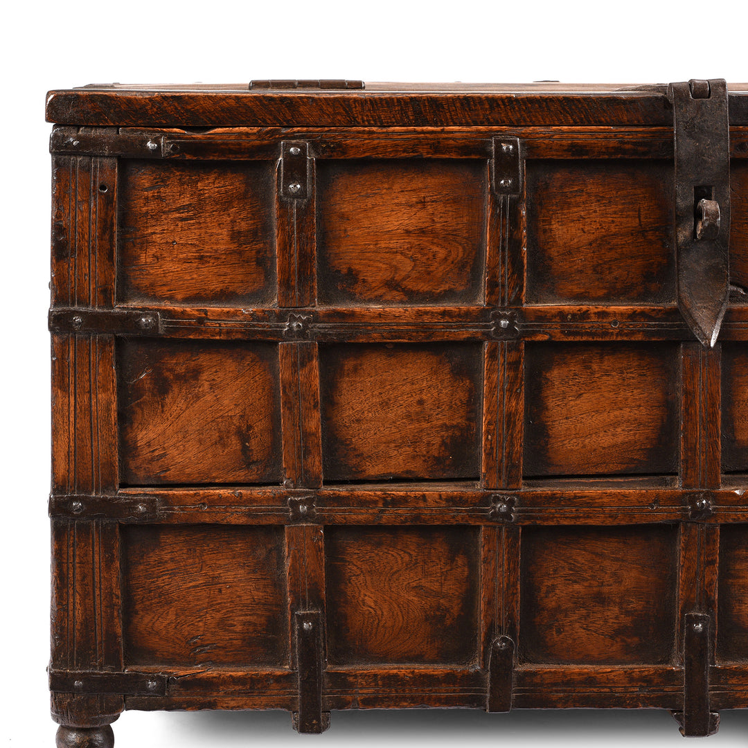 Corner Detail From Antique Stick Box From Jaisalmer - 19th Century | Indigo Antiques