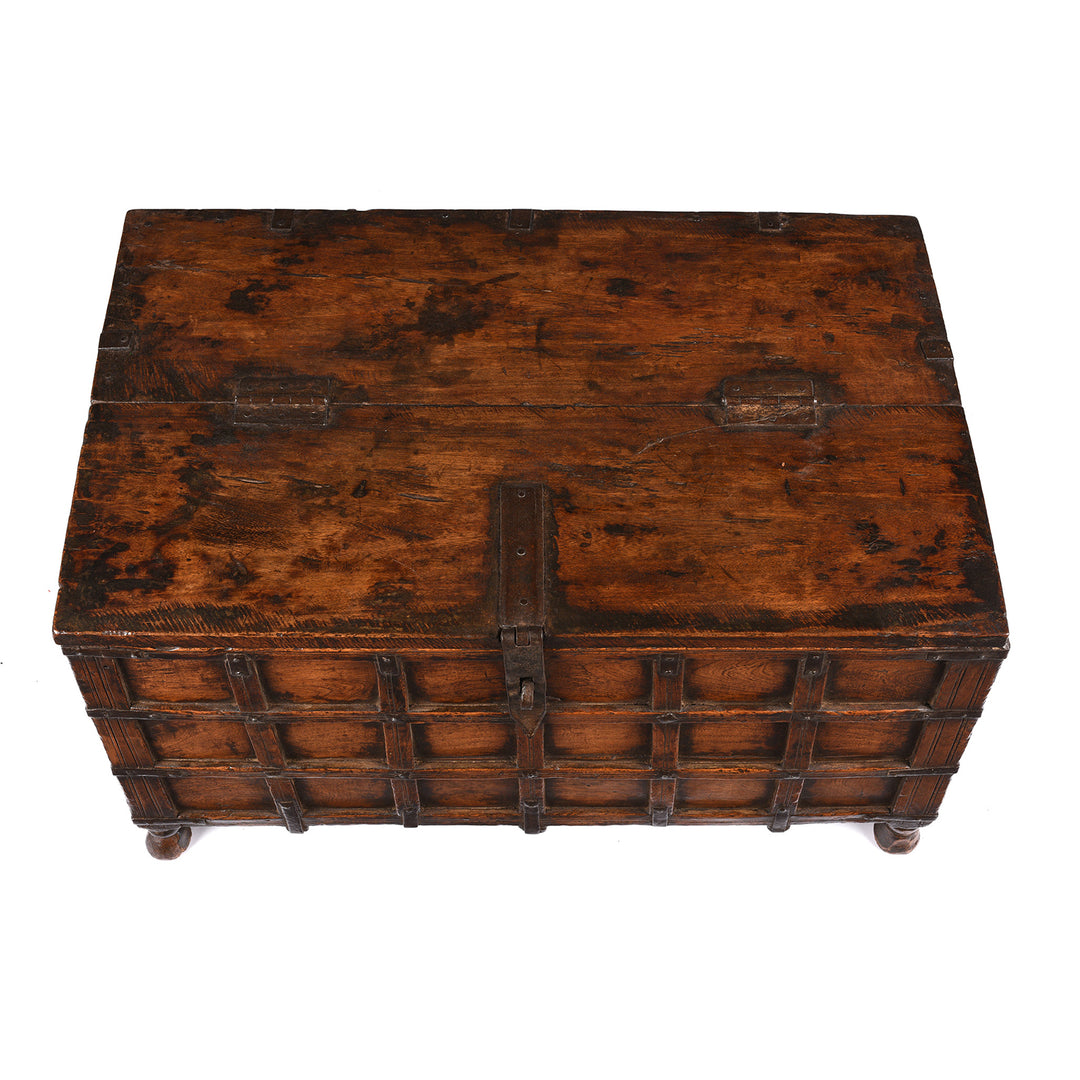 Top Down View Of Antique Stick Box From Jaisalmer - 19th Century | Indigo Antiques