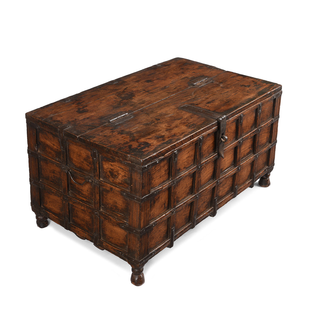 Angled View Of Antique Stick Box From Jaisalmer - 19th Century | Indigo Antiques