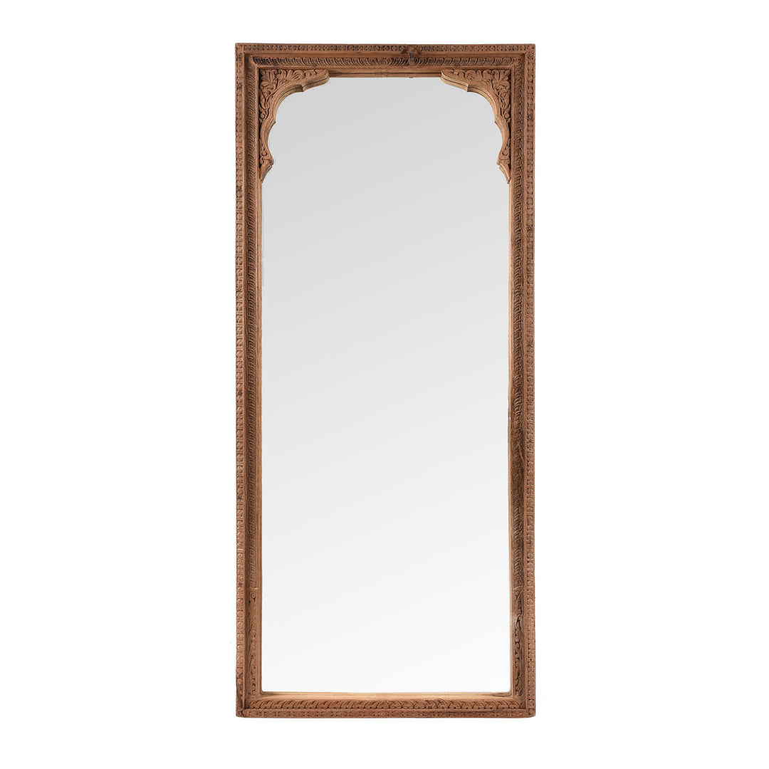 Antique Mirror Frame Made From An Old Carved Teak Window - 19th Century | Indigo Antiques