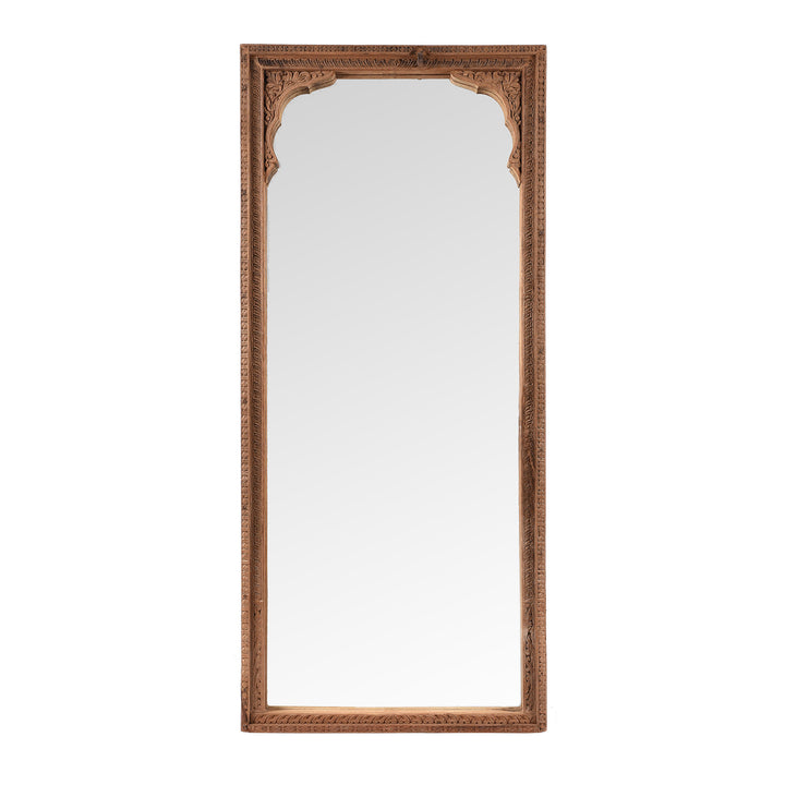 Antique Mirror Frame Made From An Old Carved Teak Window - 19th Century | Indigo Antiques